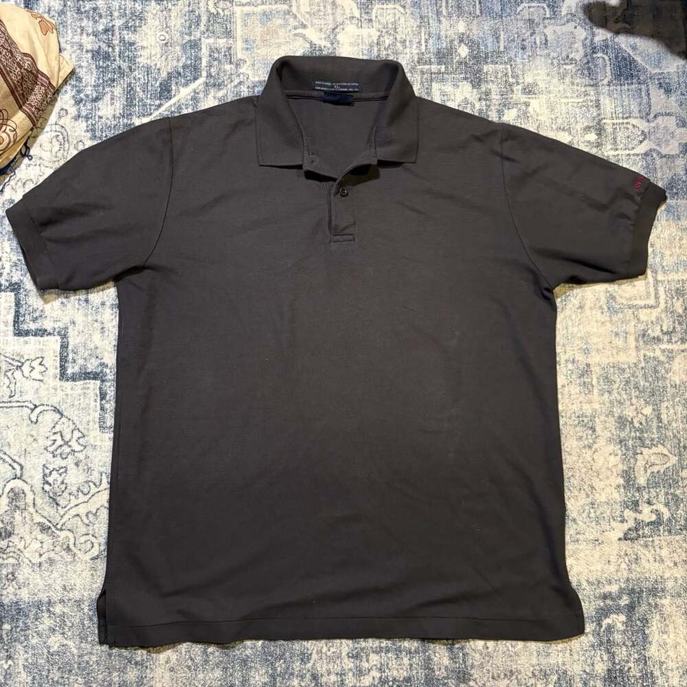 Vintage 80s Levi's Polo Shirt Size XL Black Cotton Blend